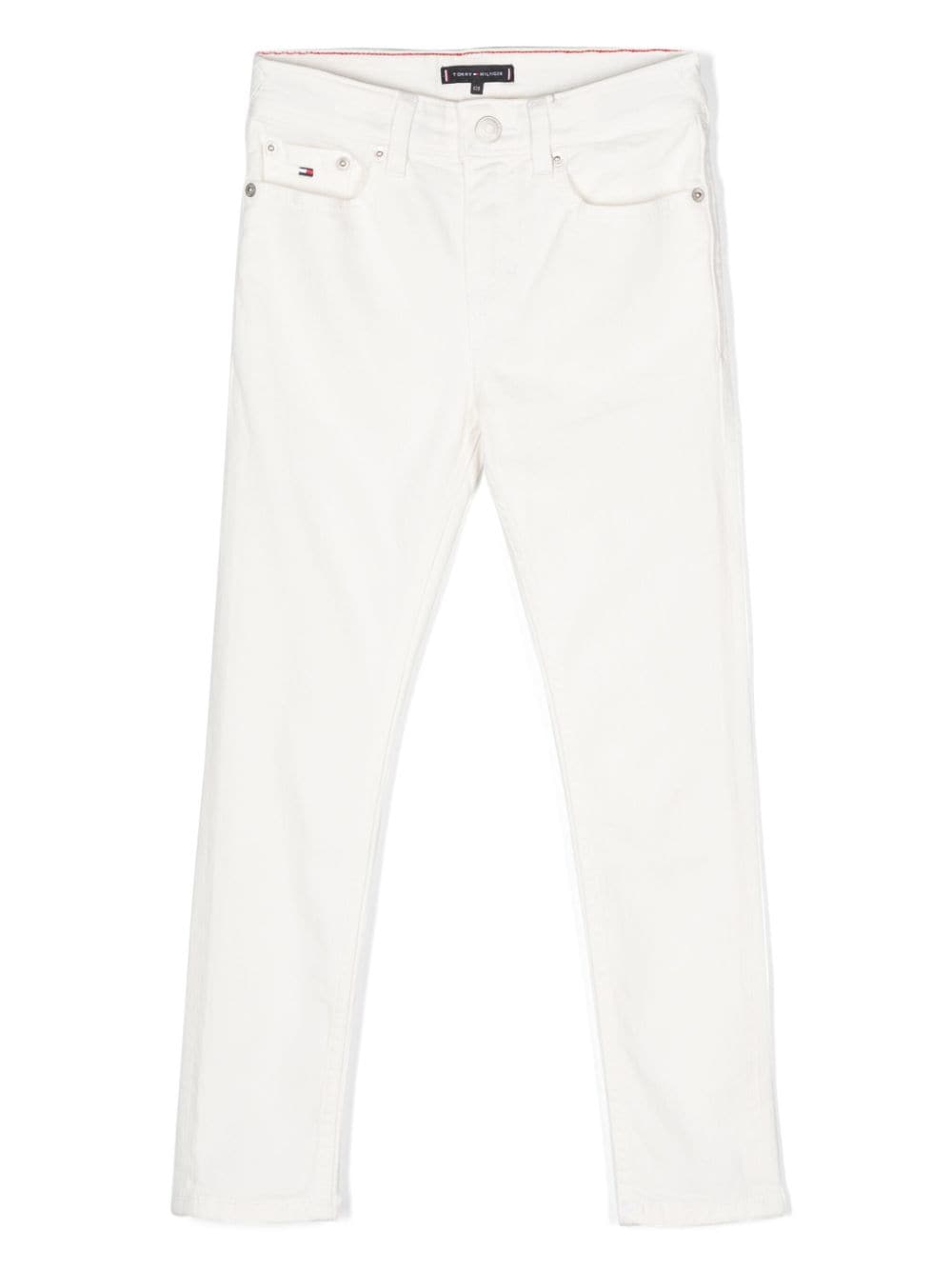 Tommy Hilfiger Junior Slim-Fit-Jeans mit Logo-Stickerei - Weiß von Tommy Hilfiger Junior