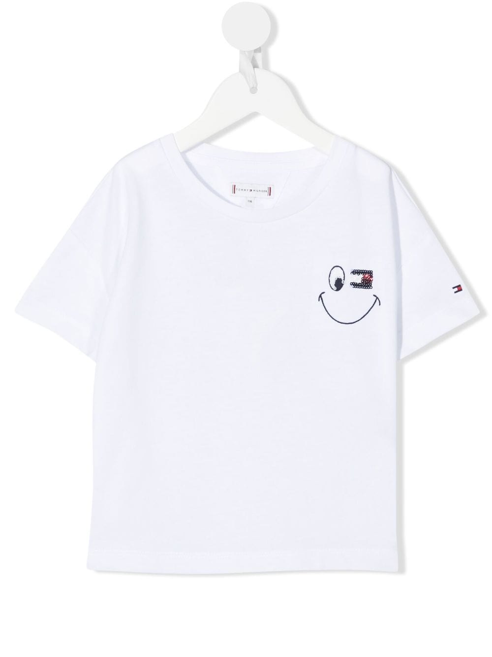 Tommy Hilfiger Junior T-Shirt mit Logo-Stickerei - Weiß von Tommy Hilfiger Junior