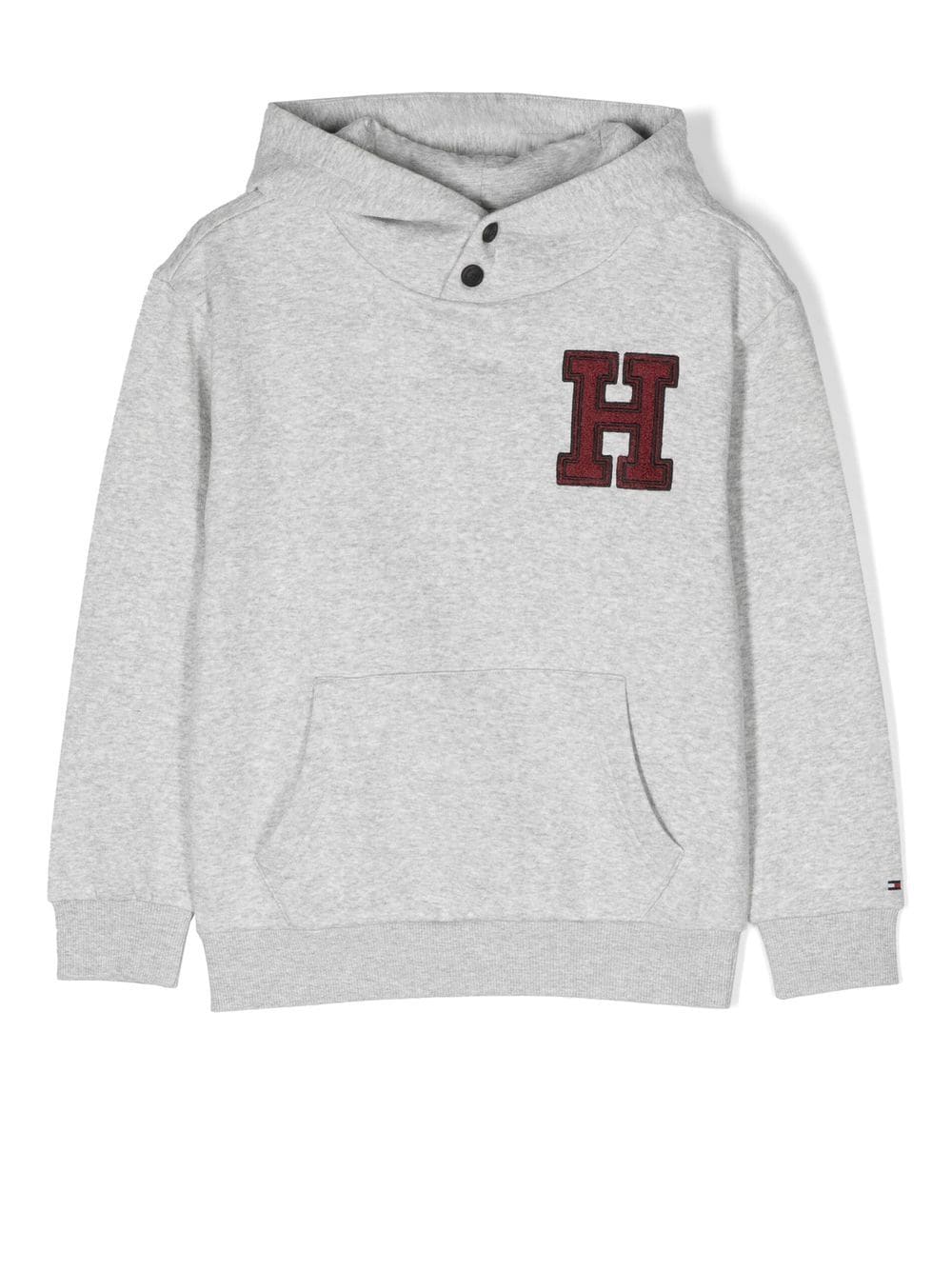 Tommy Hilfiger Junior Hoodie mit Buchstaben-Patch - Grau von Tommy Hilfiger Junior