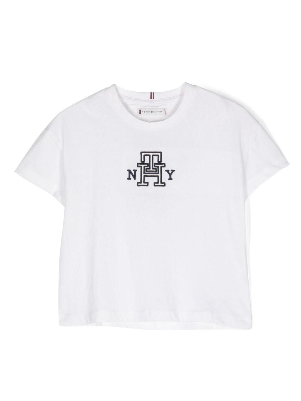 Tommy Hilfiger Junior T-Shirt mit Logo-Stickerei - Weiß von Tommy Hilfiger Junior