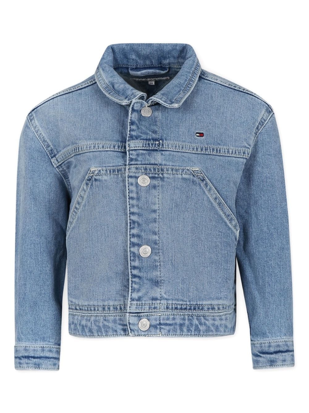 Tommy Hilfiger Junior Jeansjacke mit Logo-Stickerei - Blau von Tommy Hilfiger Junior