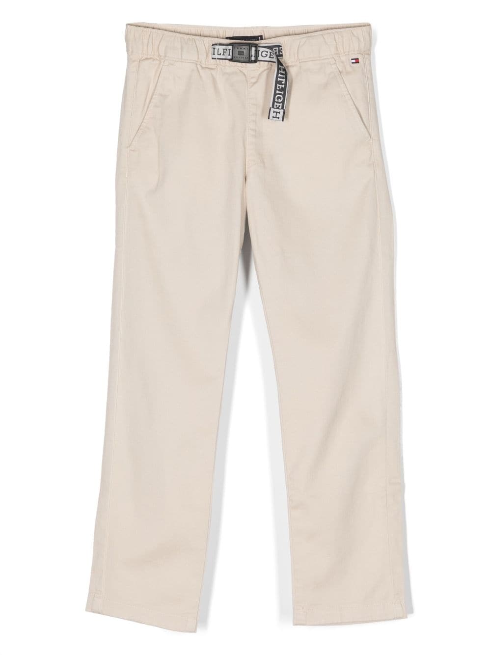 Tommy Hilfiger Junior Chino mit Logo-Patch - Nude von Tommy Hilfiger Junior