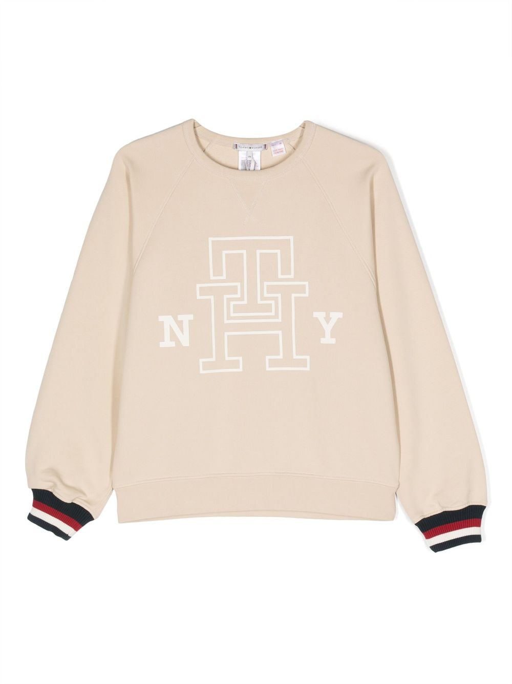 Tommy Hilfiger Junior Sweatshirt mit Logo-Print - Nude von Tommy Hilfiger Junior