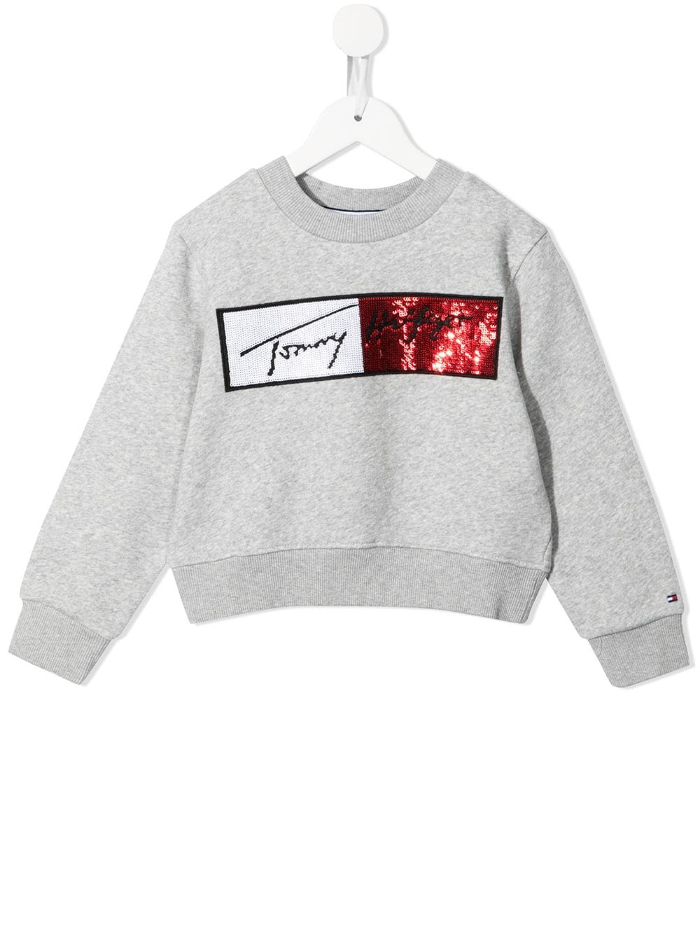 Tommy Hilfiger Junior Sweatshirt mit Pailletten - Grau von Tommy Hilfiger Junior