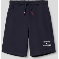 Tommy Hilfiger Kids Bermudas mit Label-Print Modell 'LOGO' in Marine, Größe 110 von Tommy Hilfiger Kids