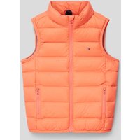 Tommy Hilfiger Kids Daunenweste mit Label-Stitching Modell 'ESSENTIAL LIGHT DOWN VEST in Lachs, Größe 104 von Tommy Hilfiger Kids