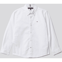 Tommy Hilfiger Kids Hemd mit Button-Down-Kragen in Weiss, Größe 104 von Tommy Hilfiger Kids