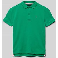 Tommy Hilfiger Kids Poloshirt mit Logo-Stitching in Gruen, Größe 104 von Tommy Hilfiger Kids