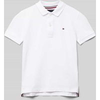 Tommy Hilfiger Kids Poloshirt mit Logo-Stitching in Weiss, Größe 116 von Tommy Hilfiger Kids