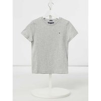 Tommy Hilfiger Kids T-Shirt aus Organic Cotton mit Logo-Details in Mittelgrau Melange, Größe 110 von Tommy Hilfiger Kids