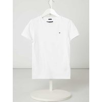 Tommy Hilfiger Kids T-Shirt aus Organic Cotton mit Logo-Details in Weiss, Größe 104 von Tommy Hilfiger Kids