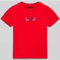 Tommy Hilfiger Kids T-Shirt mit Label-Print in Rot, Größe 104 von Tommy Hilfiger Kids