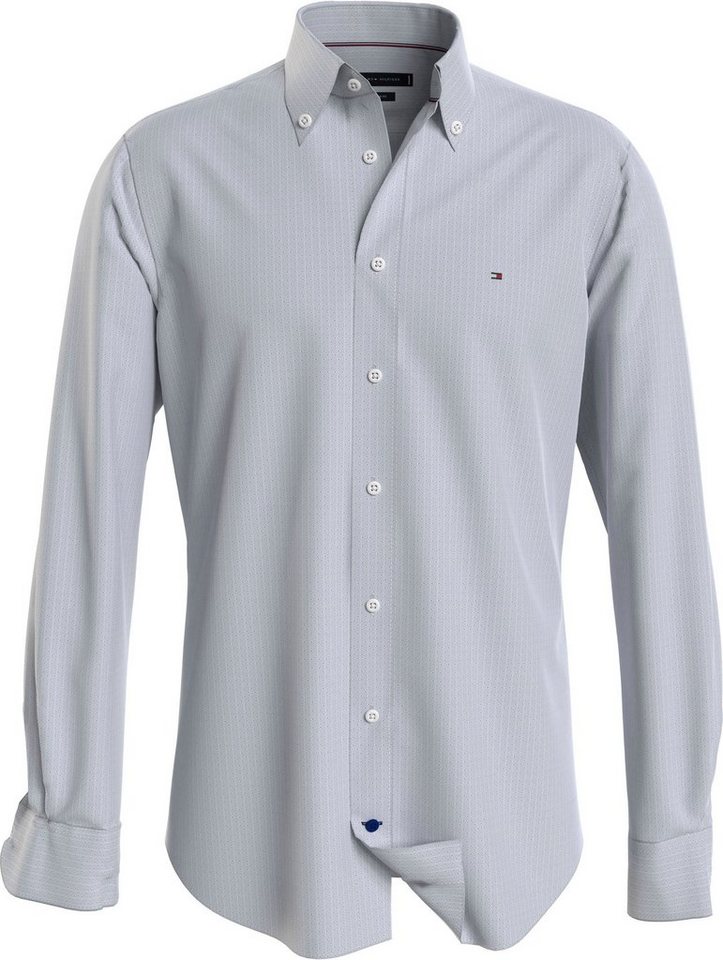 Tommy Hilfiger TAILORED Businesshemd CL-W OXFORD DOBBY SF SHIRT mit dezenter Tommy Hilfiger Logostickerei auf der Brust von Tommy Hilfiger TAILORED