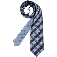Tommy Hilfiger Tailored Herren Krawatte blau Seide mit Karos von Tommy Hilfiger Tailored