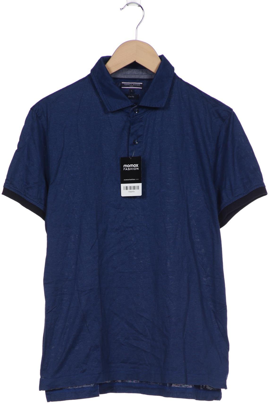 Tommy Hilfiger Tailored Herren Poloshirt, blau von Tommy Hilfiger Tailored