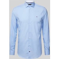 Tommy Hilfiger Tailored Slim Fit Business-Hemd mit Knopfleiste in Bleu, Größe 38 von Tommy Hilfiger Tailored