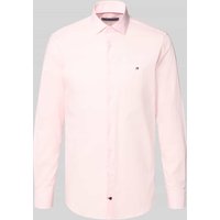 Tommy Hilfiger Tailored Slim Fit Business-Hemd mit Knopfleiste in Hellrosa, Größe 41 von Tommy Hilfiger Tailored