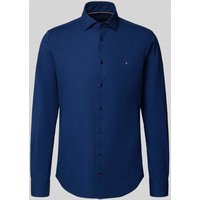 Tommy Hilfiger Tailored Slim Fit Business-Hemd mit Knopfleiste in Marine, Größe 41 von Tommy Hilfiger Tailored