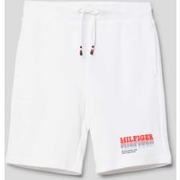 Tommy Hilfiger Teens Bermudas mit Label-Print in Weiss, Größe 140 von Tommy Hilfiger Teens