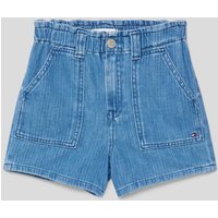 Tommy Hilfiger Teens Bermudas mit französischen Eingrifftaschen Modell 'HERRINGBONE' in Bleu, Größe 176 von Tommy Hilfiger Teens