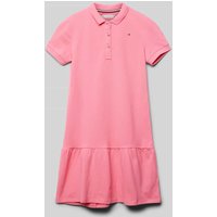 Tommy Hilfiger Teens Kleid mit Logo-Stitching Modell 'ESSENTIAL' in Pink, Größe 152 von Tommy Hilfiger Teens