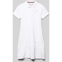 Tommy Hilfiger Teens Leicht ausgestelltes Kleid mit Logo-Stitching Modell 'ESSENTIAL' in Weiss, Größe 164 Tommy Hilfiger Teens Leicht ausgestelltes Kleid mit Logo-Stitching Modell 'ESSENTIAL' in Weiss, Größe 164 von Tommy Hilfiger Teens