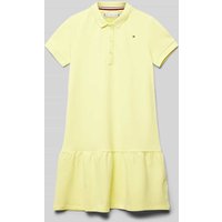 Tommy Hilfiger Teens Leicht ausgestelltes Kleid mit Logo-Stitching Modell 'ESSENTIAL' in Hellgelb, Größe 152 Tommy Hilfiger Teens Leicht ausgestelltes Kleid mit Logo-Stitching Modell 'ESSENTIAL' in Hellgelb, Größe 152 von Tommy Hilfiger Teens