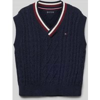 Tommy Hilfiger Teens Pullover mit V-Ausschnitt Modell "GLOBAL" in Marine, Größe 140 Tommy Hilfiger Teens Pullover mit V-Ausschnitt Modell "GLOBAL" in Marine, Größe 140 von Tommy Hilfiger Teens