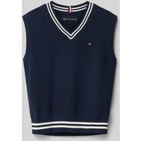Tommy Hilfiger Teens Pullunder mit Label-Stitching in Marine, Größe 152 Tommy Hilfiger Teens Pullunder mit Label-Stitching in Marine, Größe 152 von Tommy Hilfiger Teens