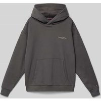 Tommy Hilfiger Teens Regular Fit Hoodie aus Baumwoll-Mix in Graphit, Größe 140 von Tommy Hilfiger Teens