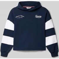 Tommy Hilfiger Teens Regular Fit Hoodie aus Baumwoll-Mix in Marine, Größe 176 von Tommy Hilfiger Teens