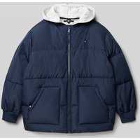 Tommy Hilfiger Teens Regular Fit Steppjacke mit Daunen-Feder-Füllung in Marine, Größe 176 von Tommy Hilfiger Teens