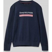 Tommy Hilfiger Teens Regular Fit Strickpullover aus reiner Baumwolle in Marine, Größe 140 Tommy Hilfiger Teens Regular Fit Strickpullover aus reiner Baumwolle in Marine, Größe 140 von Tommy Hilfiger Teens