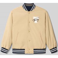 Tommy Hilfiger Teens Regular Fit Wende-Blouson aus Baumwolle in Camel, Größe 152 von Tommy Hilfiger Teens