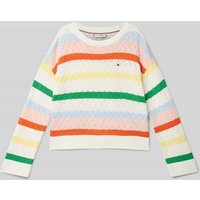 Tommy Hilfiger Teens Strickpullover mit Label-Stitching in Weiss, Größe 152 Tommy Hilfiger Teens Strickpullover mit Label-Stitching in Weiss, Größe 152 von Tommy Hilfiger Teens