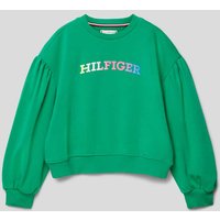 Tommy Hilfiger Teens Sweatshirt mit Ballonärmeln in Hellgruen, Größe 140 von Tommy Hilfiger Teens