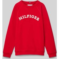 Tommy Hilfiger Teens Sweatshirt mit Label-Stitching in Rot, Größe 140 Tommy Hilfiger Teens Sweatshirt mit Label-Stitching in Rot, Größe 140 von Tommy Hilfiger Teens