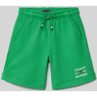 Tommy Hilfiger Teens Sweatshorts mit Eingrifftaschen in Gruen, Größe 164 von Tommy Hilfiger Teens