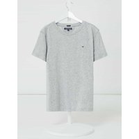 Tommy Hilfiger Teens T-Shirt aus Bio-Baumwolle in Mittelgrau Melange, Größe 8 von Tommy Hilfiger Teens