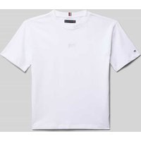 Tommy Hilfiger Teens T-Shirt mit Logo-Stitching in Weiss, Größe 152 von Tommy Hilfiger Teens