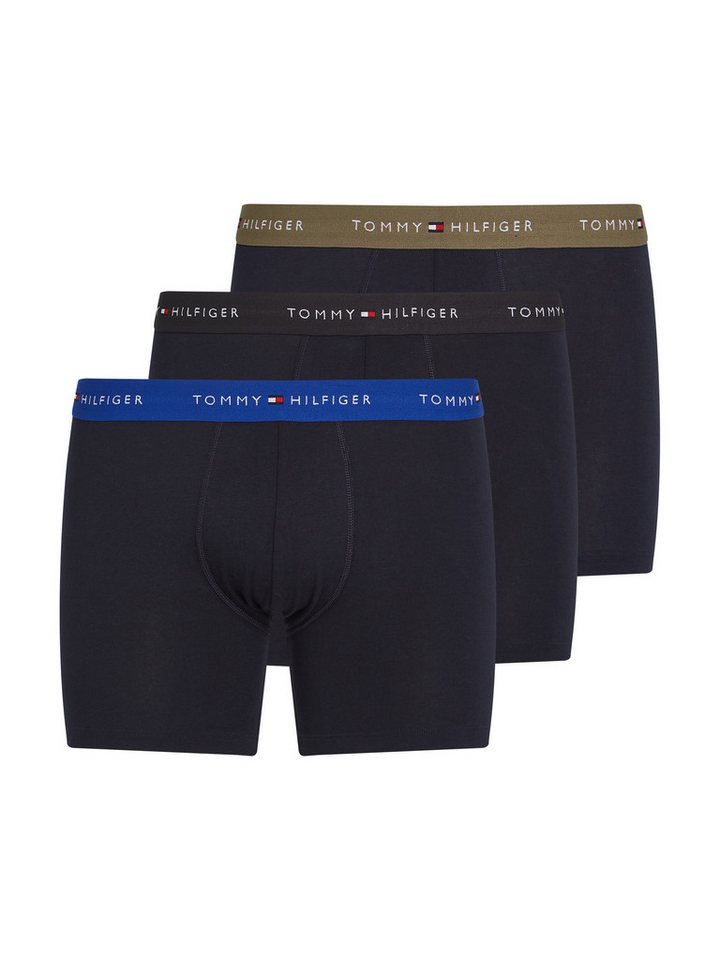 Tommy Hilfiger Underwear Boxershorts 3P BOXER BRIEF WB (Packung, 3-St., 3er-Pack) mit kontrastfarbenem Logobund von Tommy Hilfiger Underwear