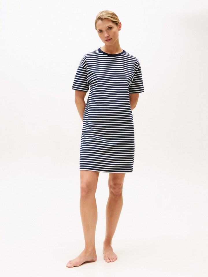Tommy Hilfiger Underwear Nachthemd STRIPE SS T-SHIRT DRESS mit Streifenmuster, Logo von Tommy Hilfiger Underwear