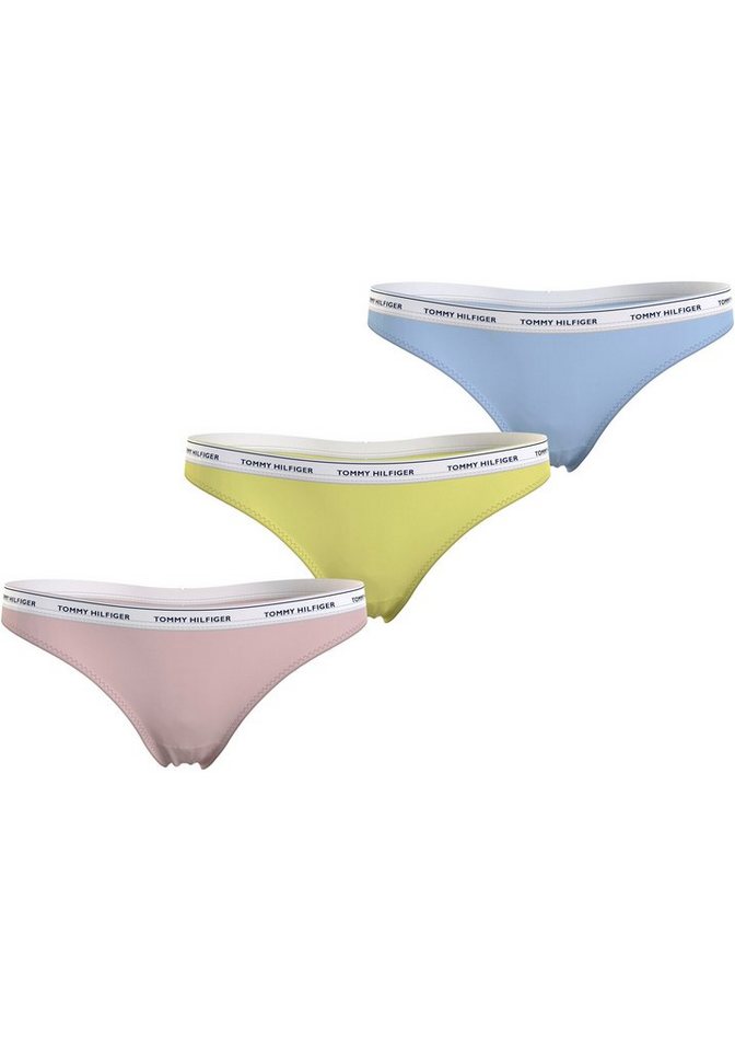 Tommy Hilfiger Underwear Slip 3 PACK THONG (EXT SIZES) (Packung, 3er) mit Tommy Hilfiger Logobund von Tommy Hilfiger Underwear