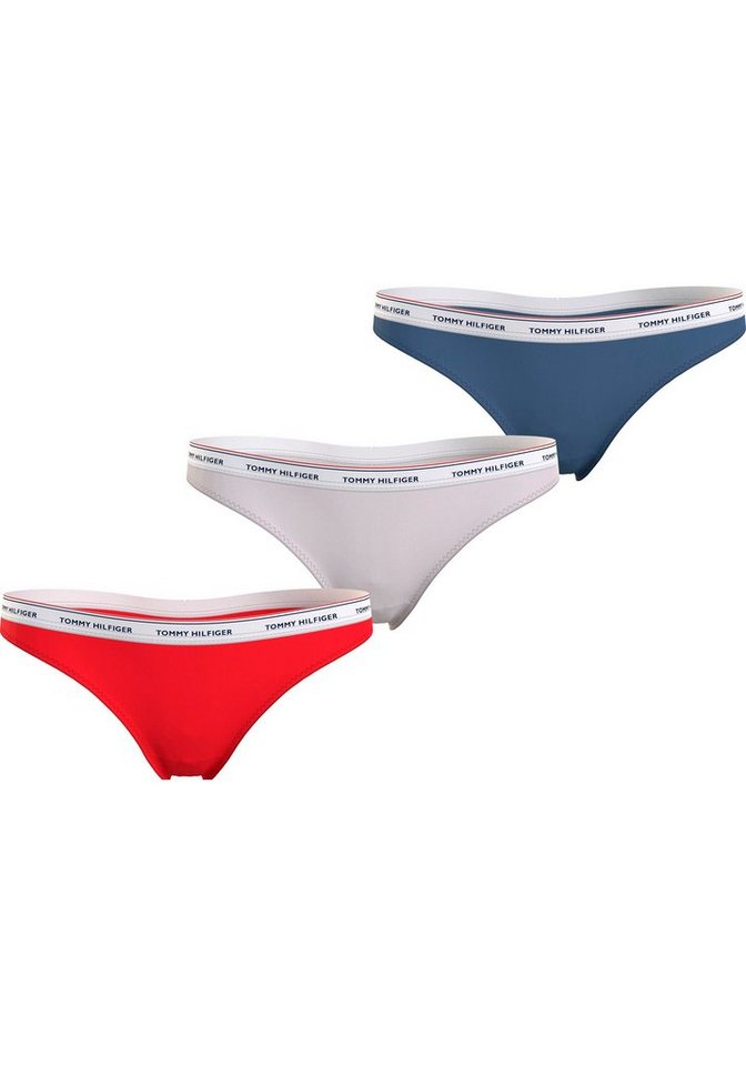 Tommy Hilfiger Underwear Slip 3 PACK THONG (EXT SIZES) (Packung, 3er) mit Tommy Hilfiger Logobund von Tommy Hilfiger Underwear