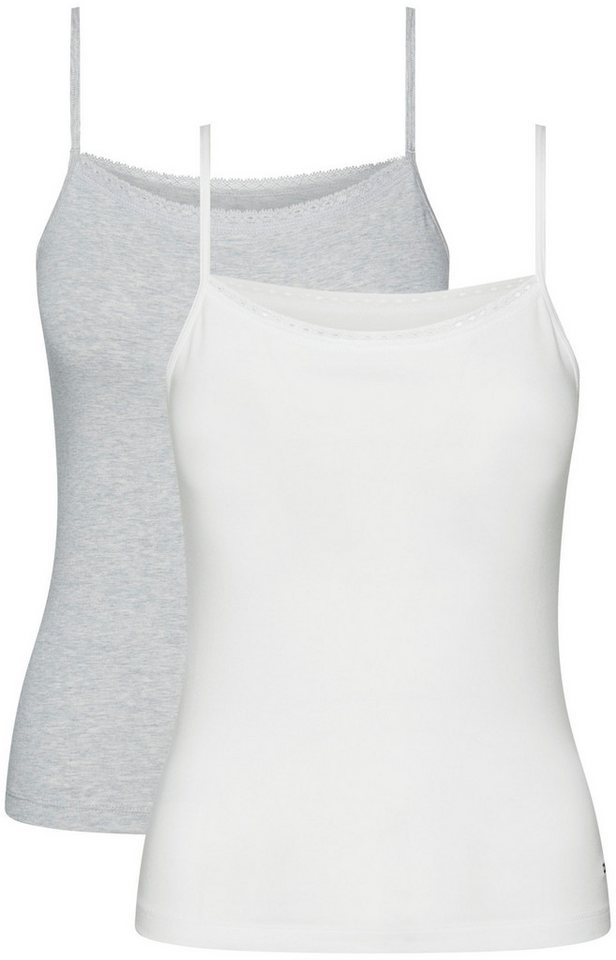 Tommy Hilfiger Underwear Spaghettitop 2 PACK CAMI WITH LACE (Packung, 2er-Pack) verstellbare Träger, Spitzenbesatz am Ausschnitt von Tommy Hilfiger Underwear