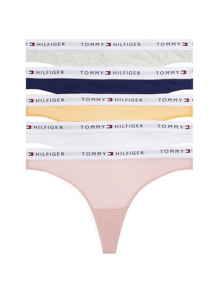 Tommy Hilfiger Underwear String MIX 5 PACK THONG (5-St) elastischer Bund mit Logo, verschiedene Farben von Tommy Hilfiger Underwear