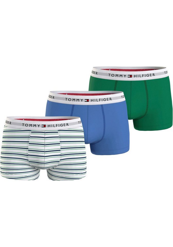 Tommy Hilfiger Underwear Trunk 3P TRUNK PRINT (Packung, 3-St., 3er-Pack) mit Tommy Hilfiger Logo-Elastikbund, Signature Kollektion von Tommy Hilfiger Underwear