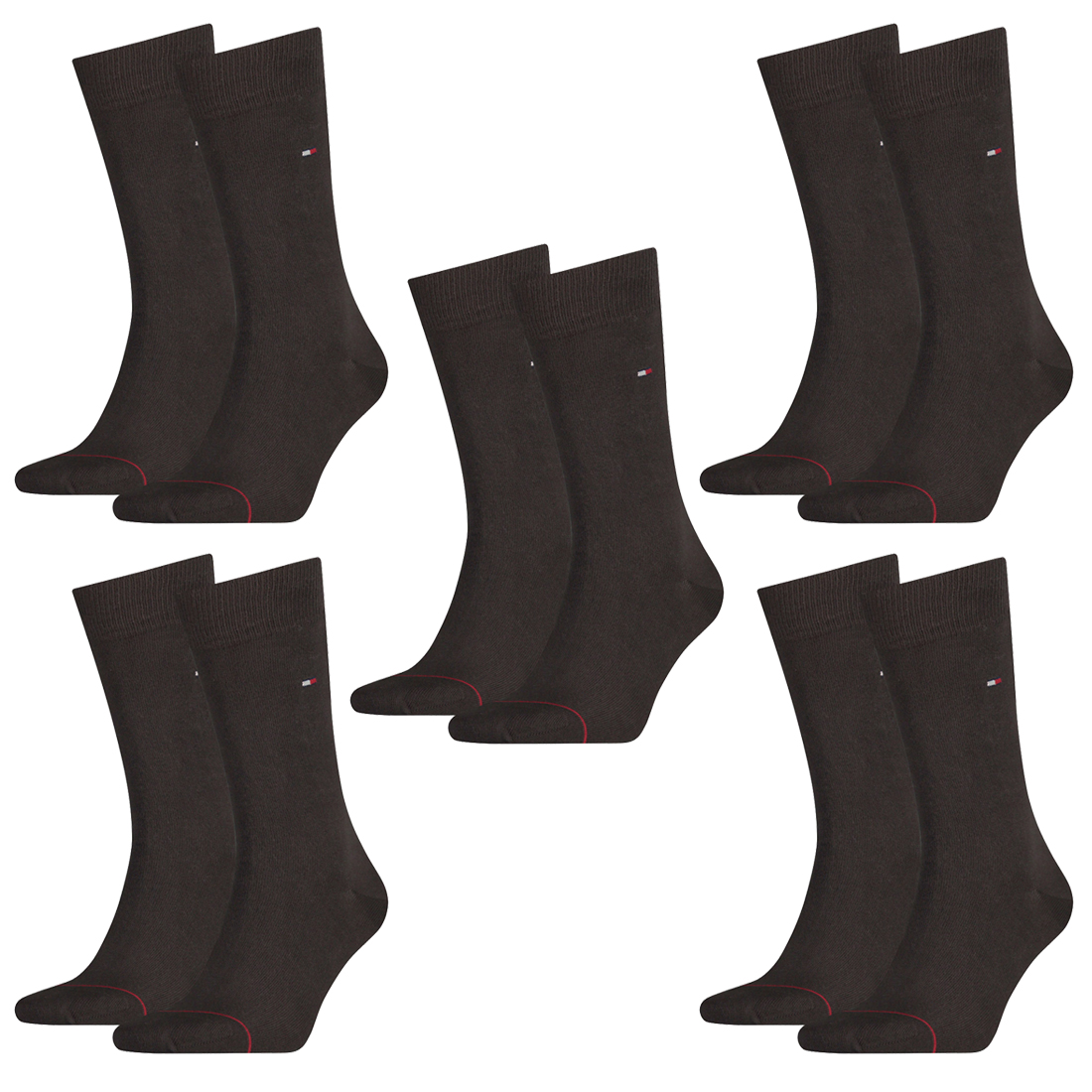 10 Paar TOMMY HILFIGER Classic Socken Gr. 39 - 49 Herren Business Socken 937 - kensington brown, 39-42 von Tommy Hilfiger
