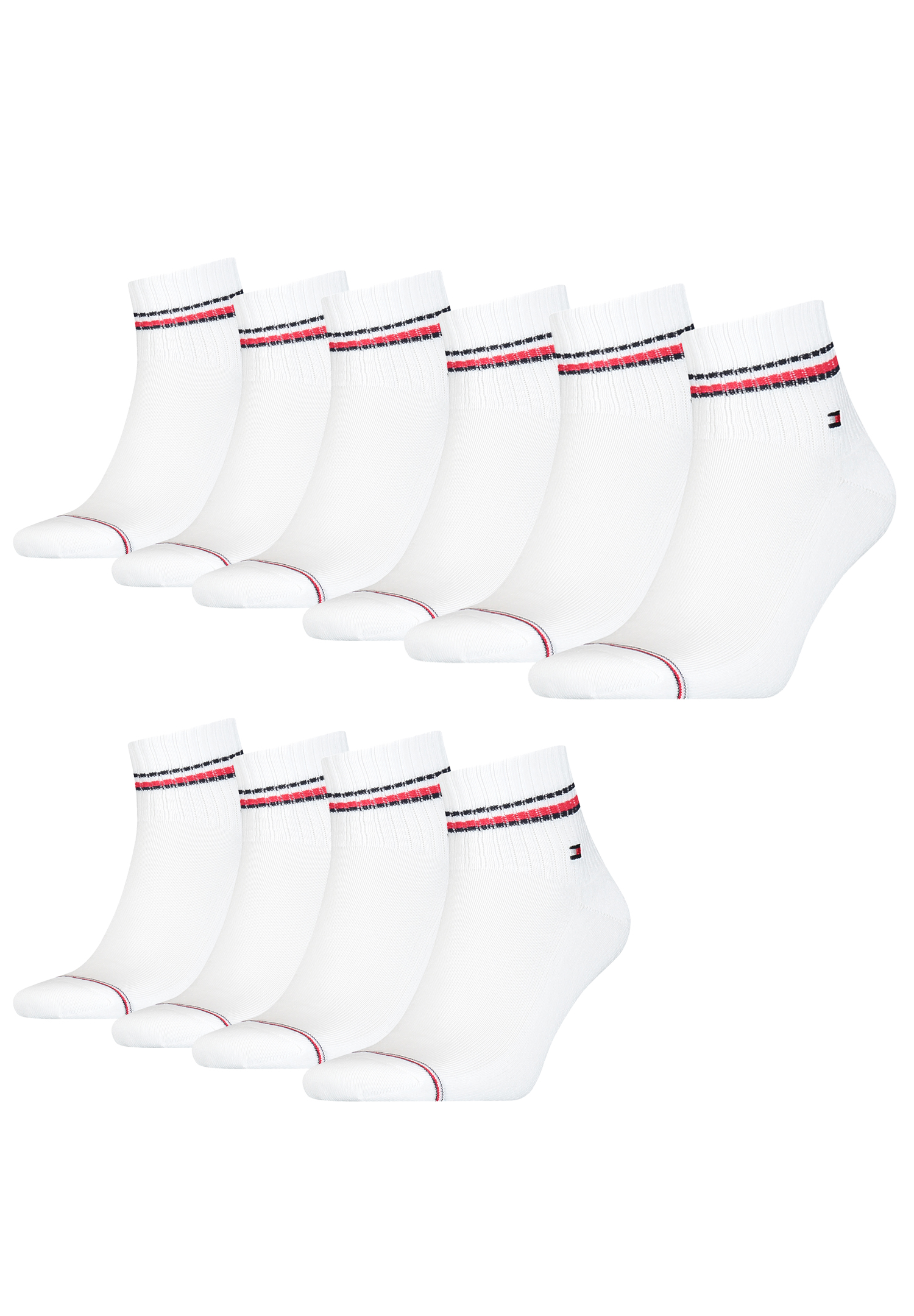 10 Paar TOMMY HILFIGER Herren ICONIC QUARTER Gr. 39 - 49 Sneaker Socken von Tommy Hilfiger