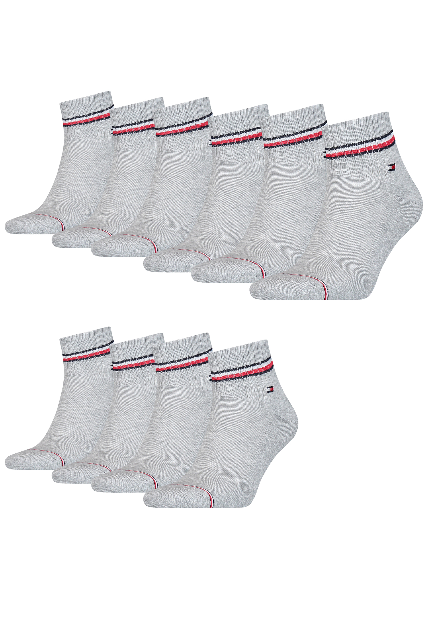 10 Paar TOMMY HILFIGER Herren ICONIC QUARTER Gr. 39 - 49 Sneaker Socken von Tommy Hilfiger